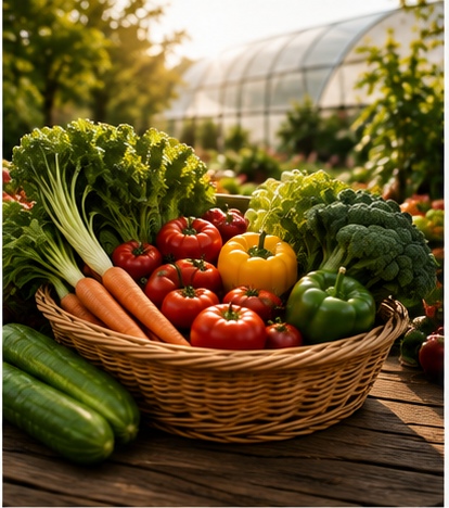 Fresh vegetables and healthy food